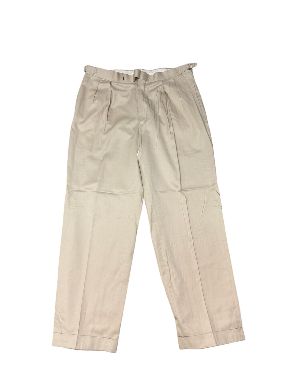 Vintage Polo Ralph Lauren Dress Pants Mens 35x30 Cotton Pleated Cuffed wide leg